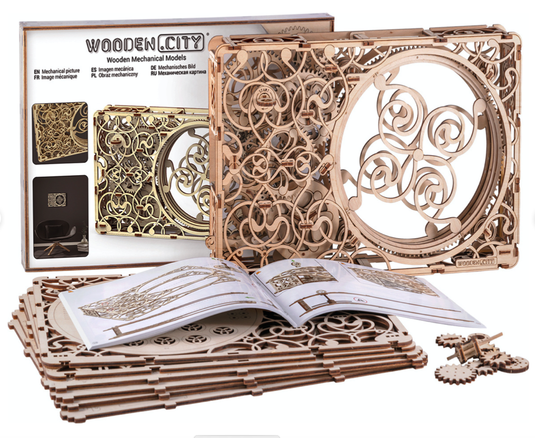 фото Модель для конструирования wooden city механическая картина, арт. 311 wooden toys