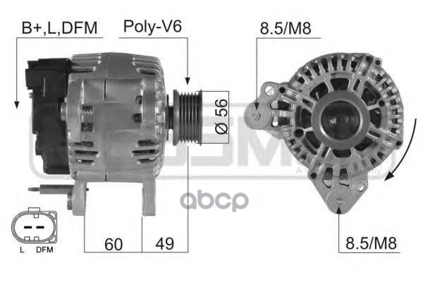 Генератор ERA для Audi/Volkwagen 1.9tdi, 2.0tdi 2005- 210496