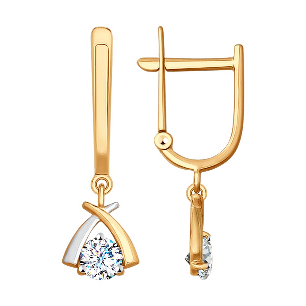 

Серьги женские из золота SOKOLOV 027958, фианит, 027958