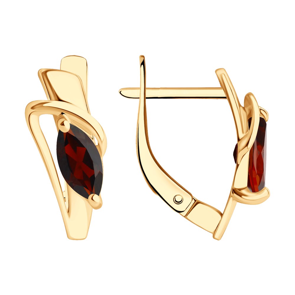 

Серьги женские из золота SOKOLOV 37727492, гранат, 37727492