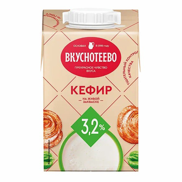 

Кефир Вкуснотеево 3,2% 465 г