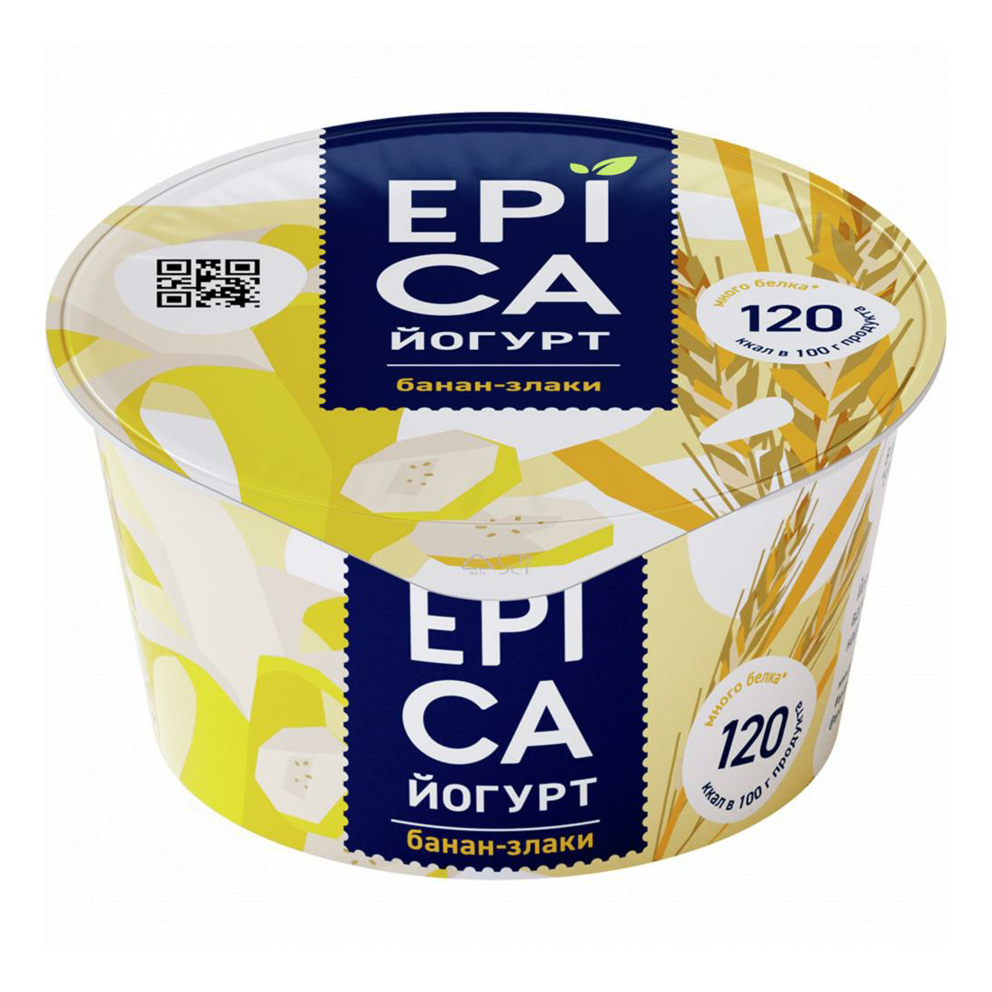 

Йогурт Epica банан-злаки 4,9% БЗМЖ 130 г