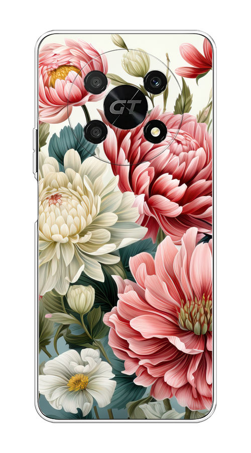 

Чехол на Honor X40 GT "Садовые цветы рисунок", Розовый;зеленый;белый, 6120150-1
