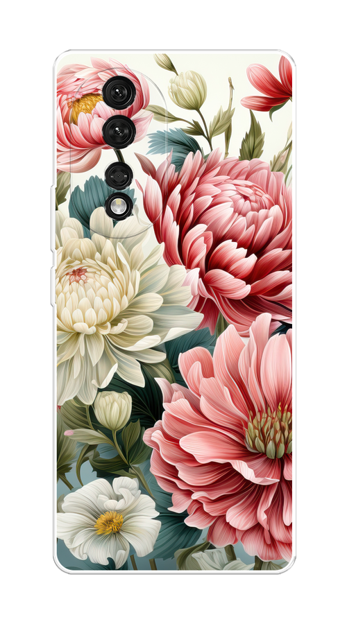 

Чехол на Honor 80 "Садовые цветы рисунок", Розовый;зеленый;белый, 6120350-1