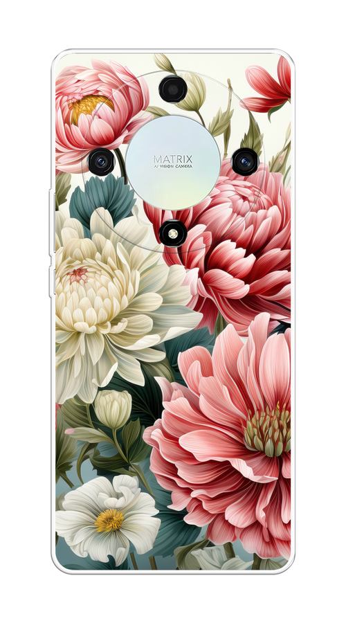 

Чехол на Honor X9A "Садовые цветы рисунок", Розовый;зеленый;белый, 6120850-1