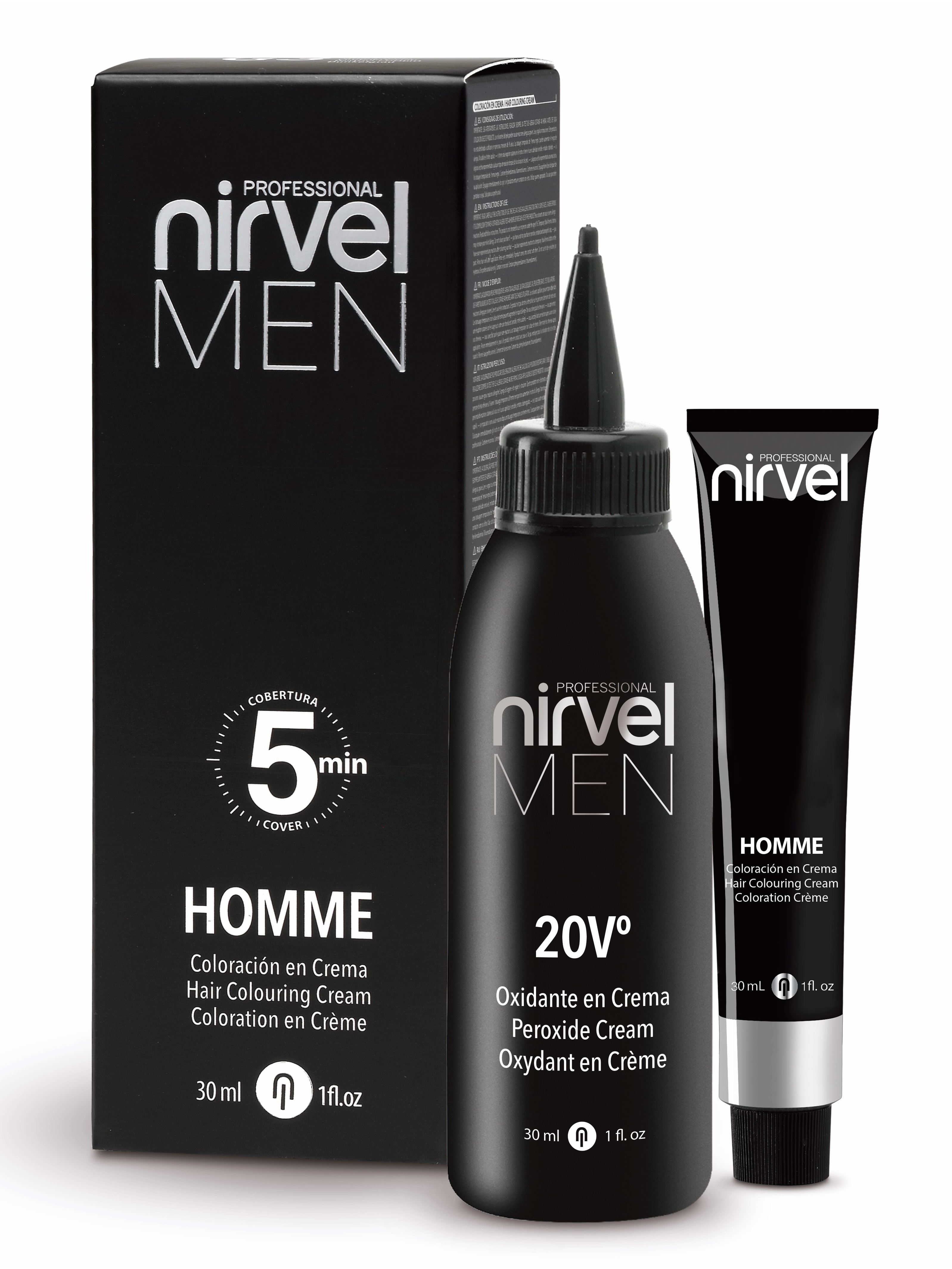 Комплект MEN для окрашивания волос NIRVEL PROFESSIONAL G7 светло-серый homme 2*30 мл