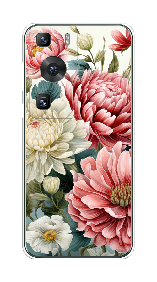 

Чехол на Huawei P60/P60 Pro "Садовые цветы рисунок", Розовый;зеленый;белый, 6121050-1