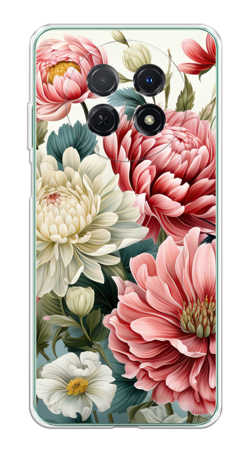 

Чехол на Huawei Nova Y91 "Садовые цветы рисунок", Розовый;зеленый;белый, 6121650-1