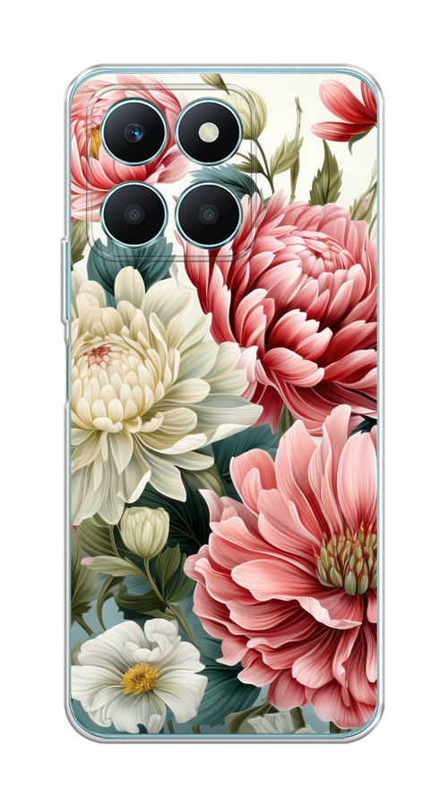 

Чехол на Honor X6A "Садовые цветы рисунок", Розовый;зеленый;белый, 6122050-1