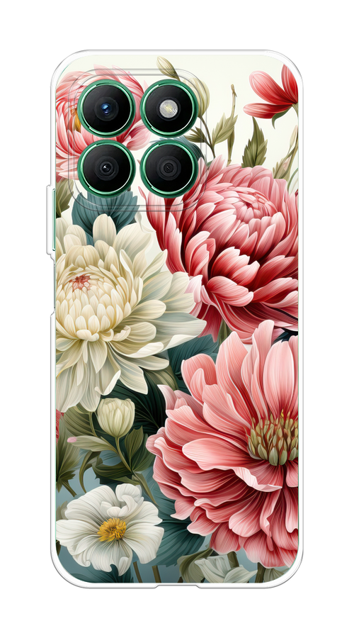 

Чехол на Honor X8B "Садовые цветы рисунок", Розовый;зеленый;белый, 6123250-1