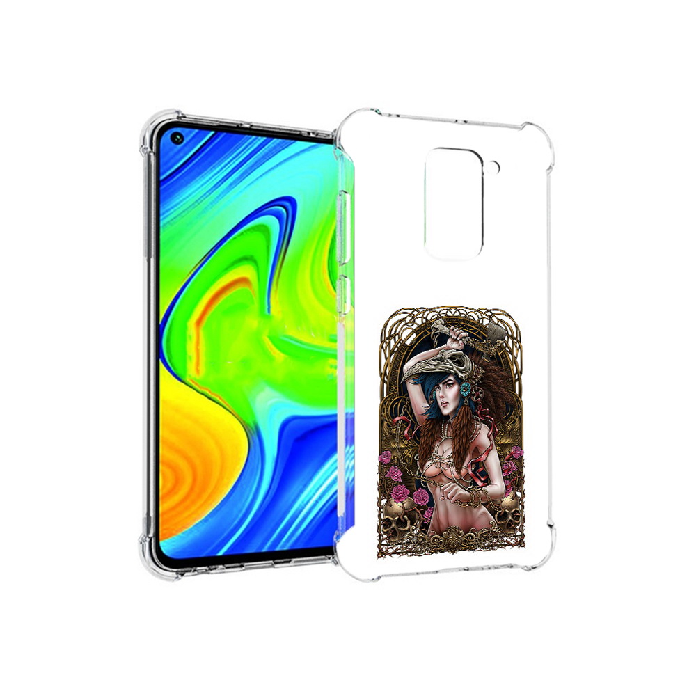 

Чехол MyPads Tocco для Xiaomi Redmi Note 9 красивая девушка рисунок (PT150805.258.407), Прозрачный, Tocco