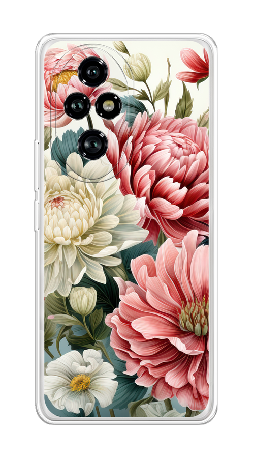 

Чехол на Honor 200 Pro "Садовые цветы рисунок", Розовый;зеленый;белый, 6124850-1