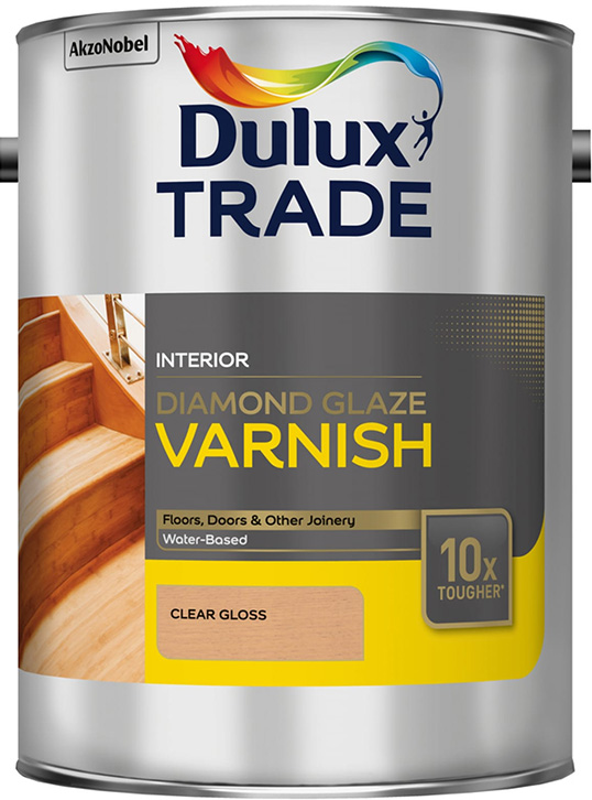 

DULUX Trade Diamond Glaze 90 лак для паркета водный глянцевый (1л), Прозрачный