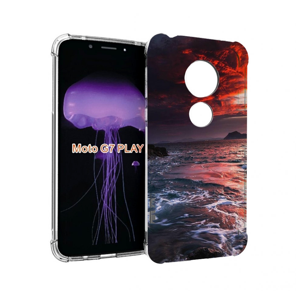

Чехол MyPads красивый залив для Motorola Moto G7 Play, Прозрачный, Tocco