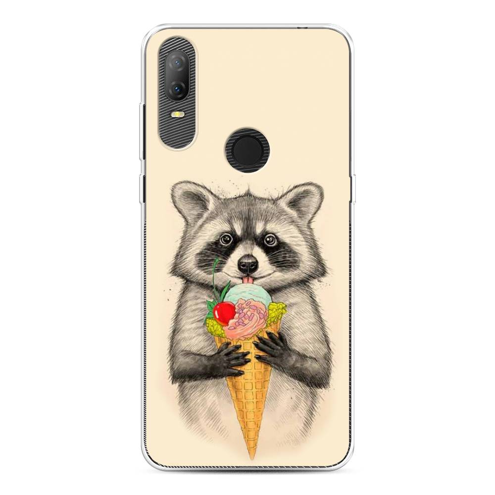 

Чехол Awog на Alcatel 1V (2020) 5007U / Алкатель 1V (2020) 5007U "Енот с мороженым", 170950-10