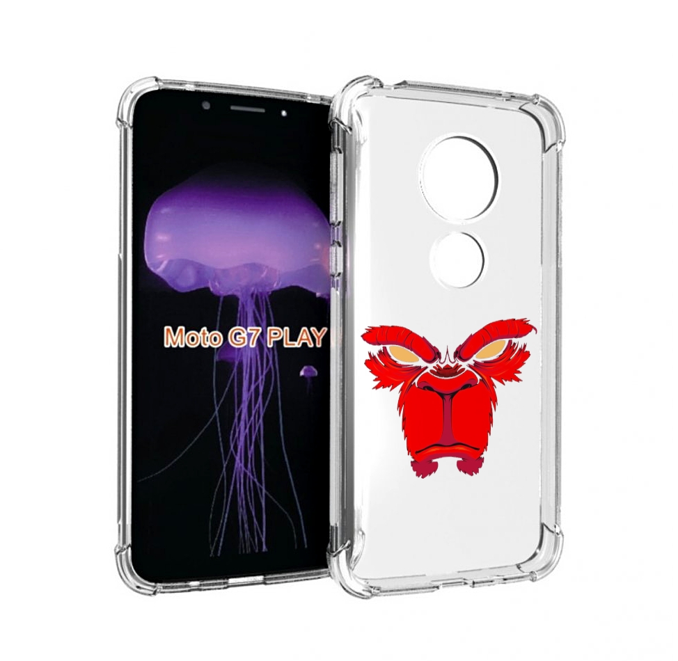 

Чехол MyPads красная обезьяна в темноте для Motorola Moto G7 Play, Прозрачный, Tocco