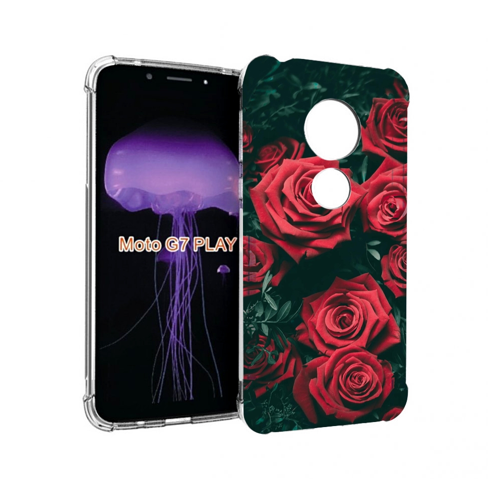 

Чехол MyPads красные-бархатные-розы для Motorola Moto G7 Play, Прозрачный, Tocco