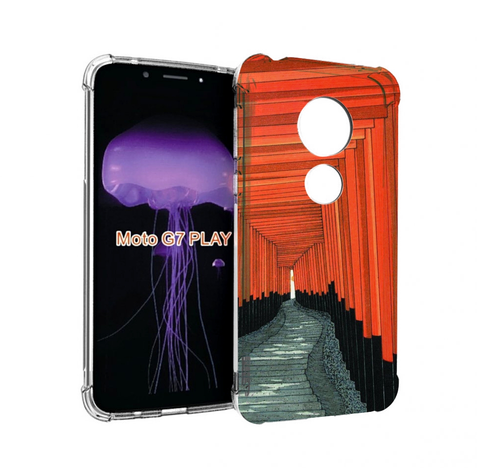 

Чехол MyPads красный коридор для Motorola Moto G7 Play, Прозрачный, Tocco
