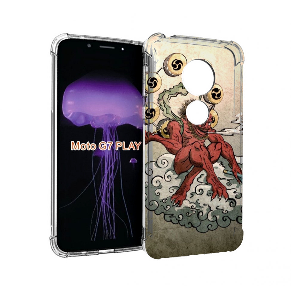 

Чехол MyPads красный чертик на облаке для Motorola Moto G7 Play, Прозрачный, Tocco