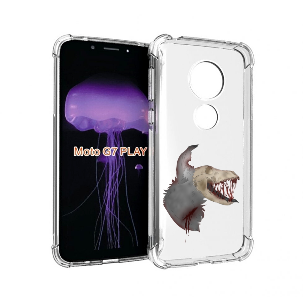 

Чехол MyPads кровавый-череп для Motorola Moto G7 Play, Прозрачный, Tocco