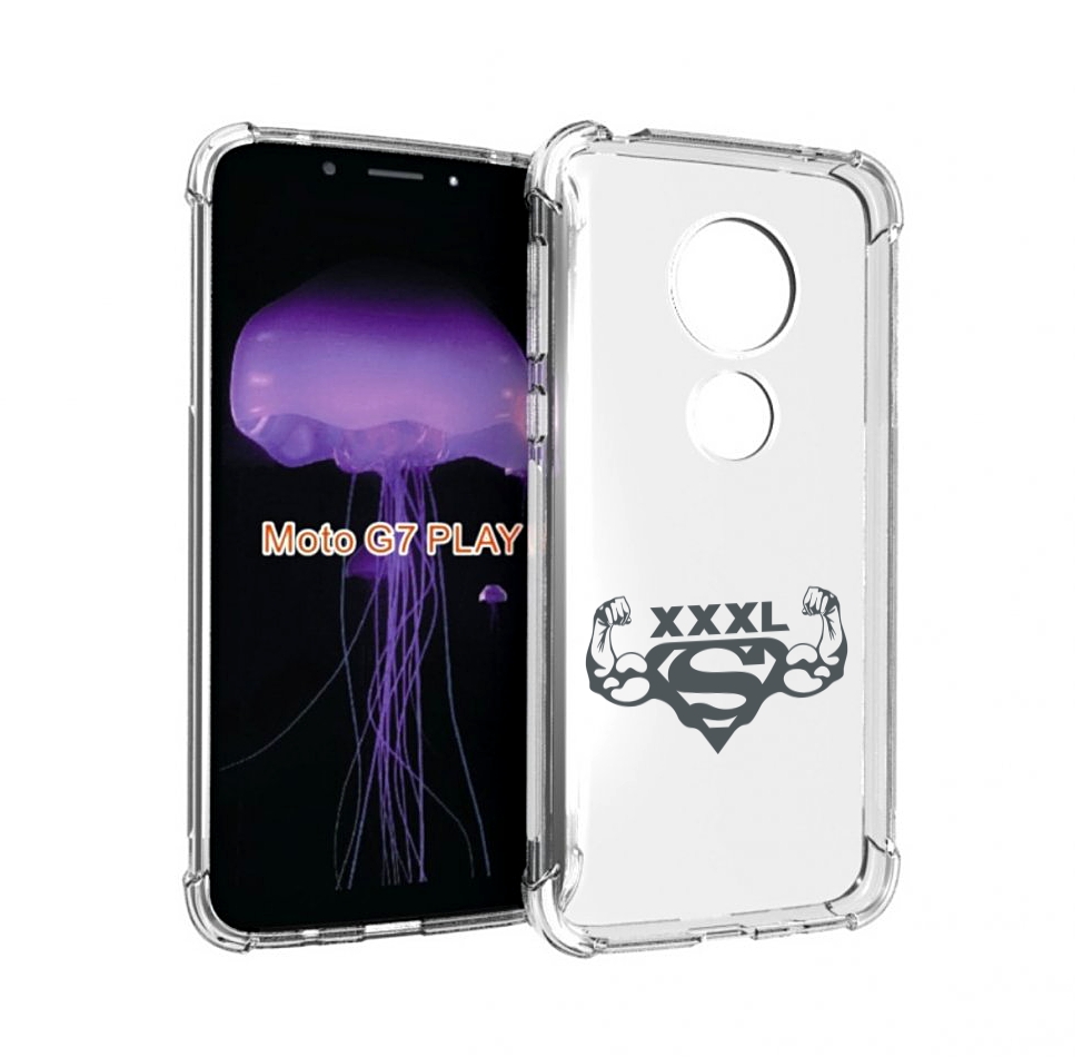 

Чехол MyPads бодибилдинг супермен для Motorola Moto G7 Play, Прозрачный, Tocco