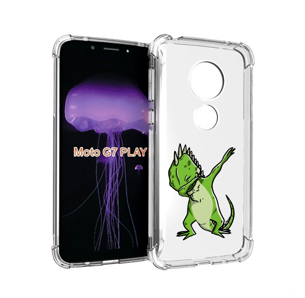 

Чехол MyPads крутая-ящерица для Motorola Moto G7 Play, Прозрачный, Tocco