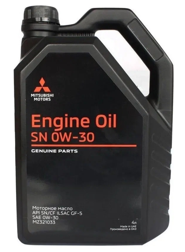 фото Mitsubishi mz321033_масло мот.! engine oil 0w30 4l синт api sn/cf, ilsac gf-5