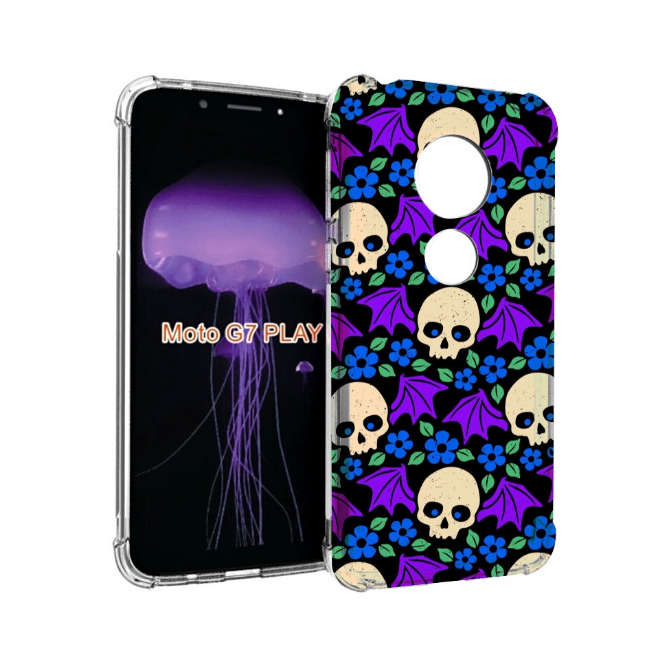 

Чехол MyPads крылатые черепа для Motorola Moto G7 Play, Прозрачный, Tocco