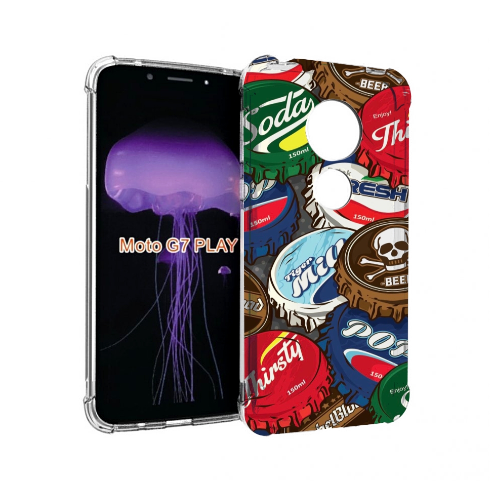 

Чехол MyPads крышки от баночек для Motorola Moto G7 Play, Прозрачный, Tocco