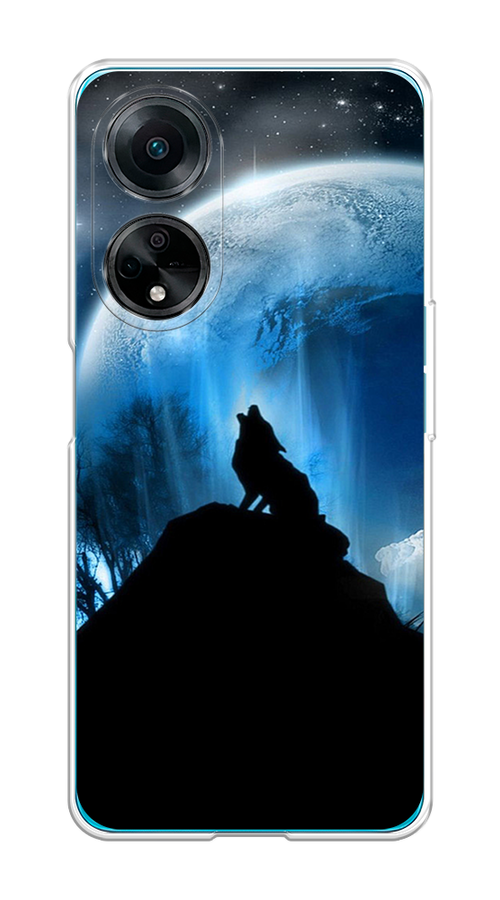 

Чехол на Oppo A98 "Волк 2", Синий;черный;белый, 2514450-1