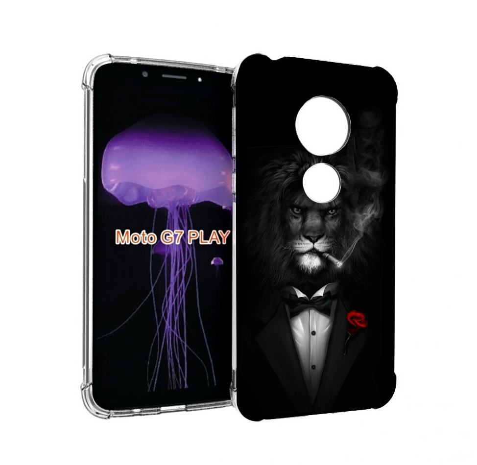 

Чехол MyPads лев-в-темноте-с-сигаретой мужской для Motorola Moto G7 Play, Прозрачный, Tocco