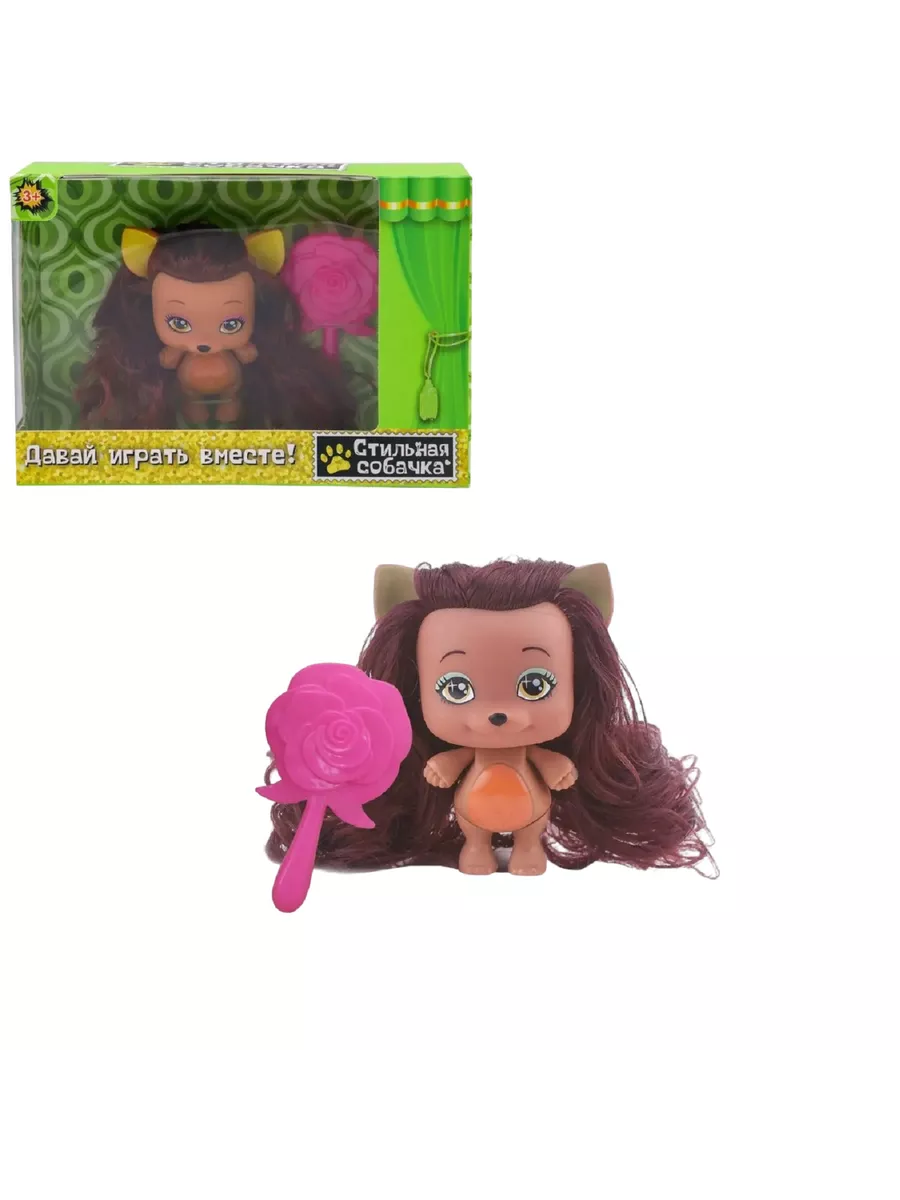 Игрушка Собачка с расческой ТМ FUNKY TOYS арт 84932 бежевый 185₽