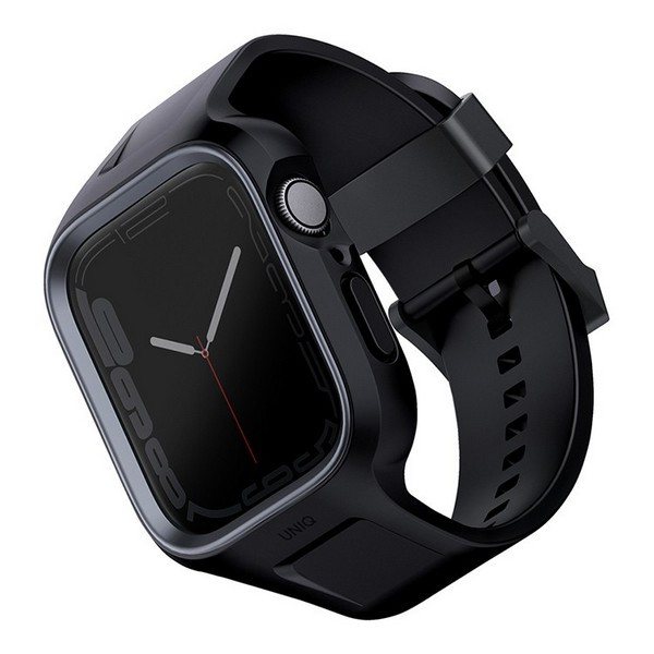 Чехол + ремень Uniq Monos 2-in-1 case+strap для Apple Watch 45/44 mm, черный (Black)