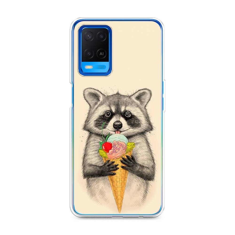 

Чехол Awog на Oppo A54 "Енот с мороженым", Разноцветный, 256150-10
