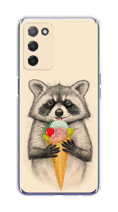 

Чехол Awog на Oppo A55 5G "Енот с мороженым", Разноцветный, 256250-10