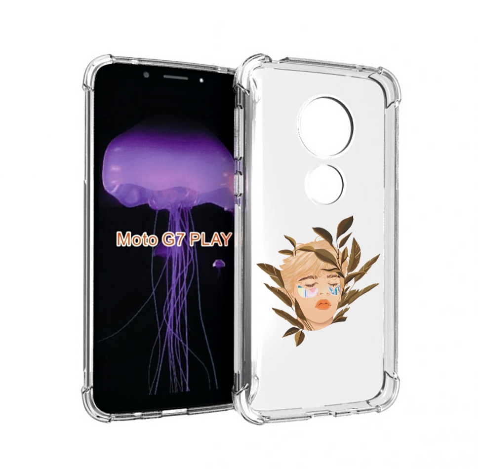 

Чехол MyPads лицо-с-патчами для Motorola Moto G7 Play, Прозрачный, Tocco