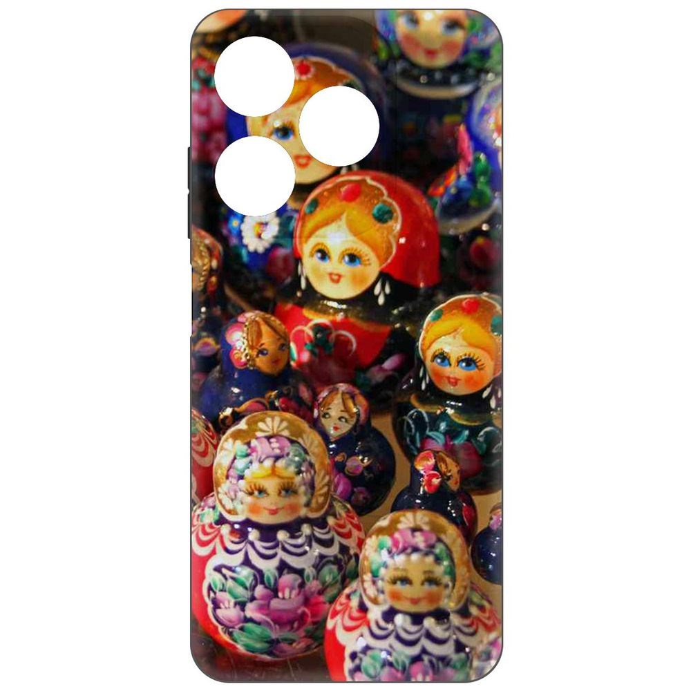 

Чехол-накладка Софт Матрешка для Tecno Spark 10C, Черный