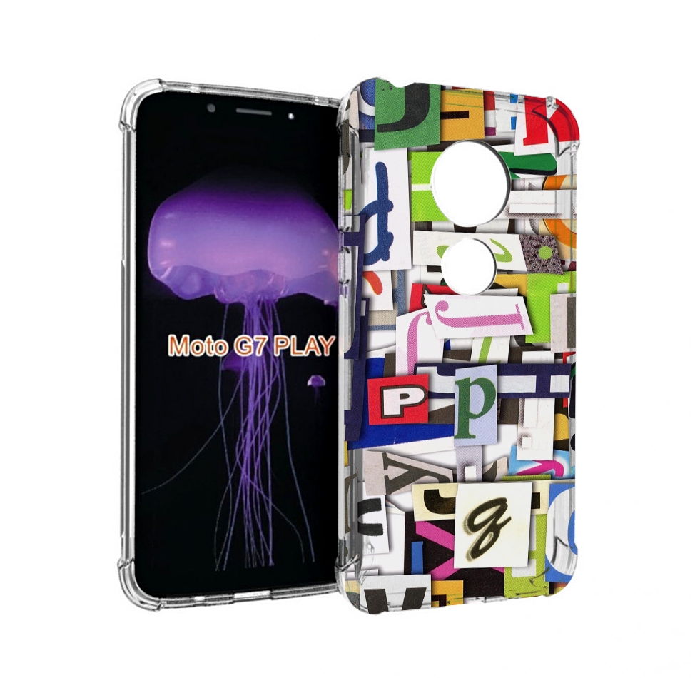 

Чехол MyPads ломанные-буквы для Motorola Moto G7 Play, Прозрачный, Tocco