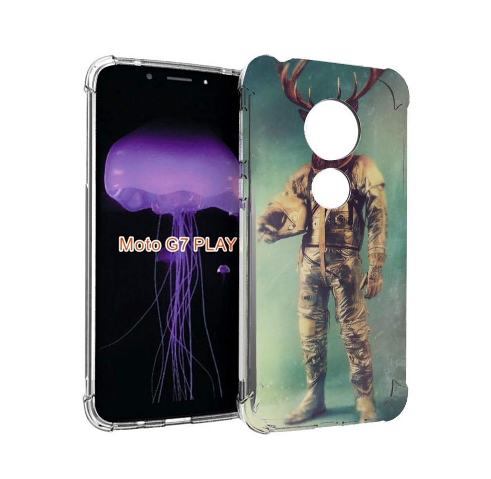 

Чехол MyPads лось космонавт для Motorola Moto G7 Play, Прозрачный, Tocco