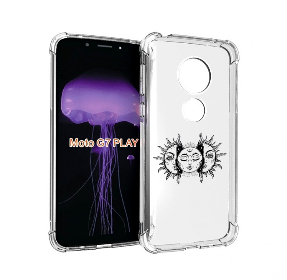 

Чехол MyPads луна-в-солнце для Motorola Moto G7 Play, Прозрачный, Tocco
