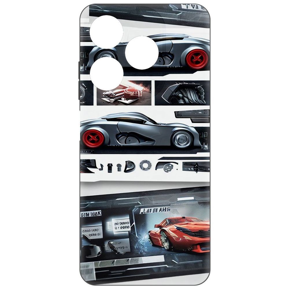 

Чехол-накладка Софт Гаражный постер для Tecno Spark 10C, Черный