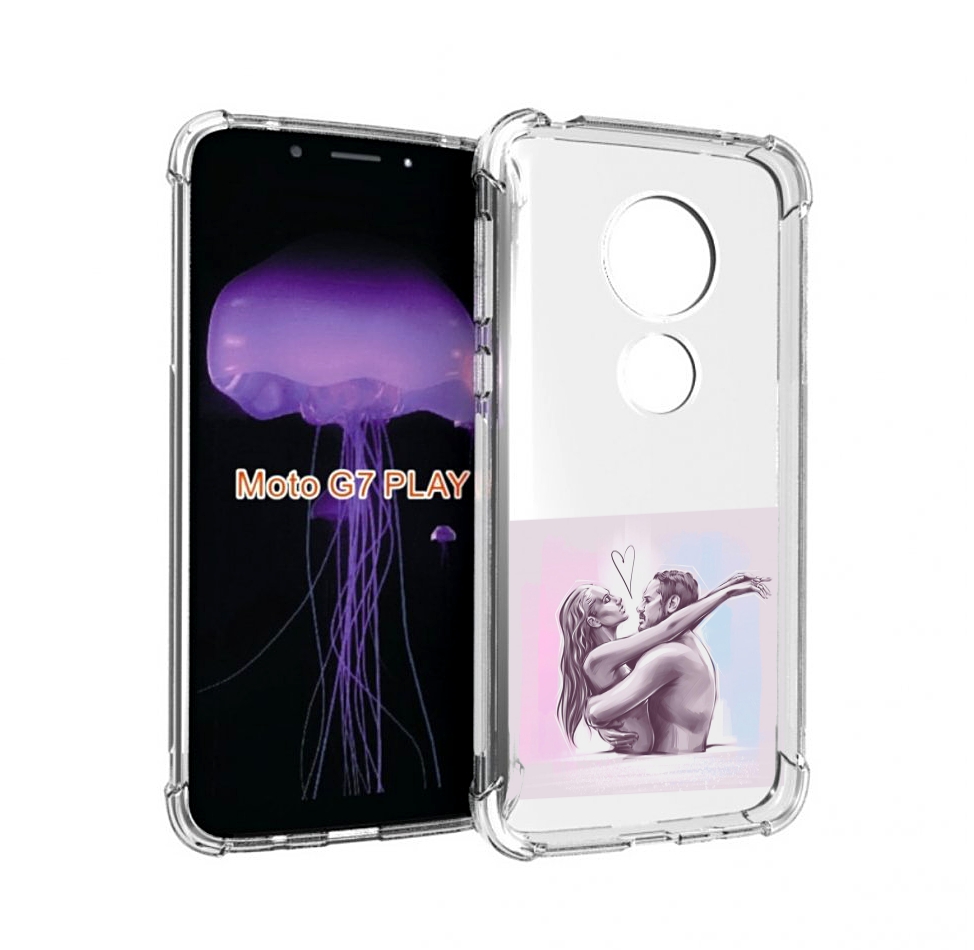 

Чехол MyPads любовные-тела для Motorola Moto G7 Play, Прозрачный, Tocco