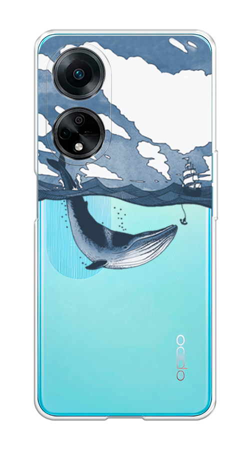 

Чехол на Oppo A98 "Большой кит", Синий, 2514450-1