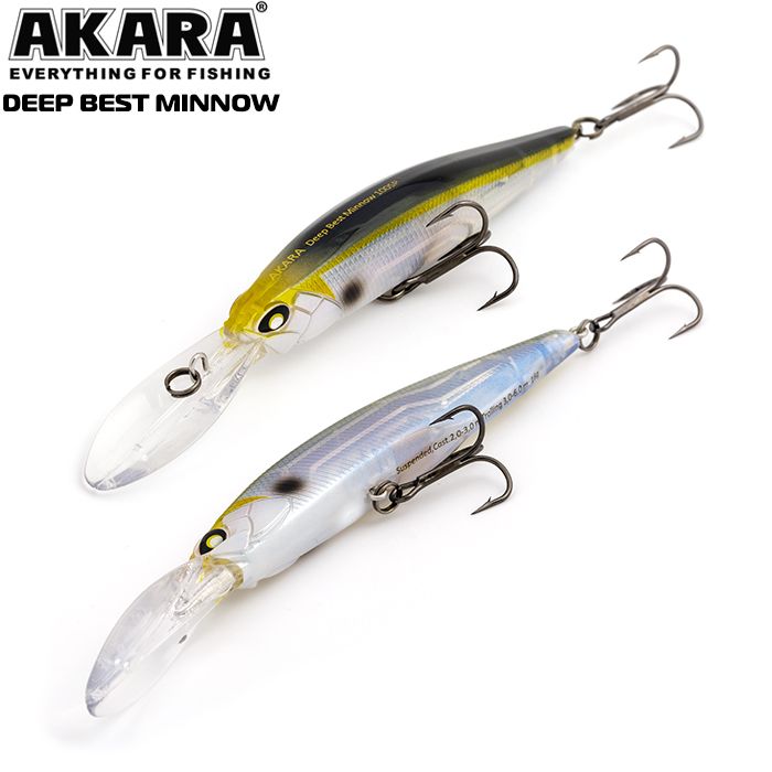 

Воблер Akara Deep Best Minnow 100SP 16гр 4/7 oz 3,9 in A77, Разноцветный, Deep Best Minnow