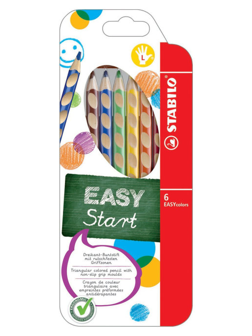 фото Цветные карандаши stabilo easy colors 6 цветов