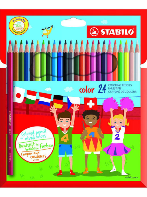 фото Цветные карандаши stabilo color 24 цвета