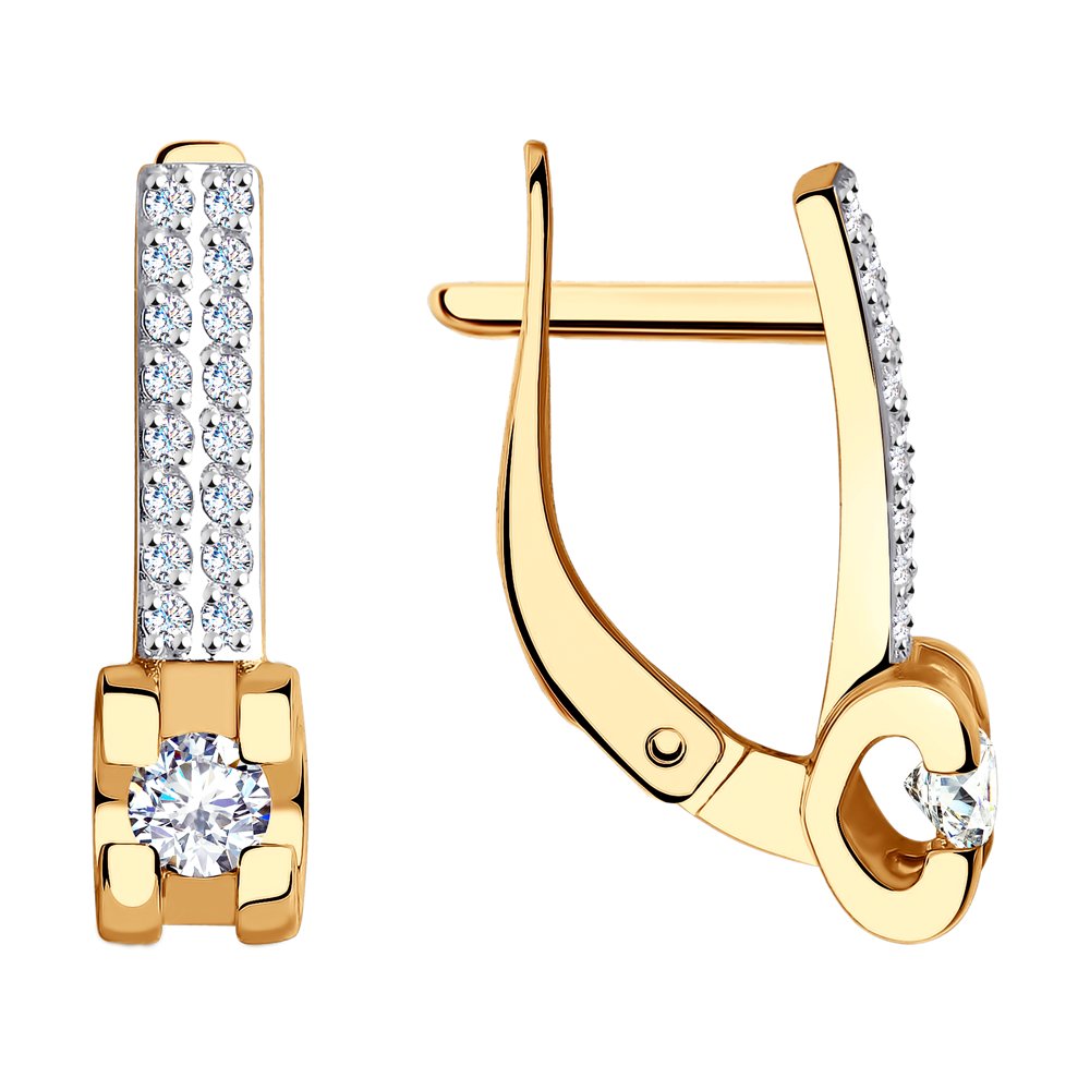 

Серьги женские из золота SOKOLOV 028845, фианит, 028845