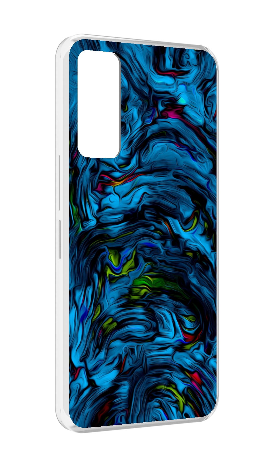 

Чехол MyPads голубая краска в темноте для TCL 30 / TCL 30 5G / TCL 30+ plus, Прозрачный, Tocco