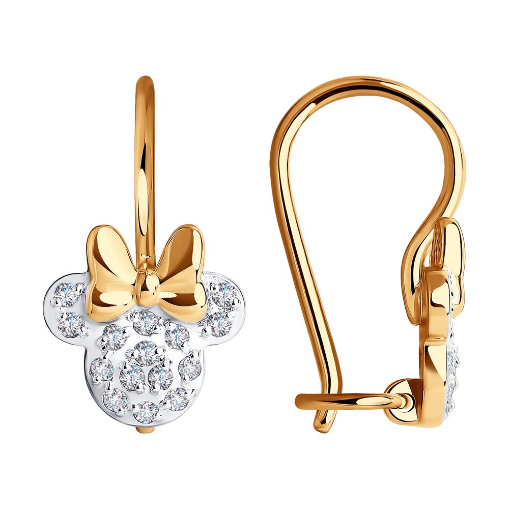 

Серьги женские из золота SOKOLOV 029127, фианит, 029127