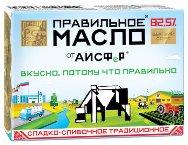 Сладкосливочное масло Правильное Масло Традиционное 82,5% БЗМЖ 180 г